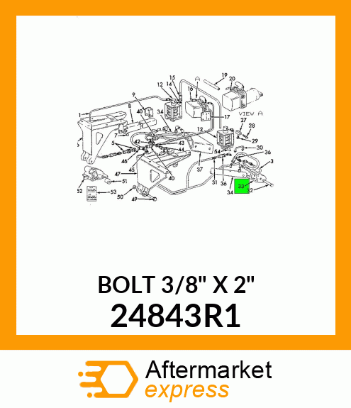 BOLT 3/8" X 2" 24843R1