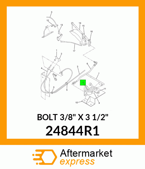 BOLT 3/8" X 3 1/2" 24844R1
