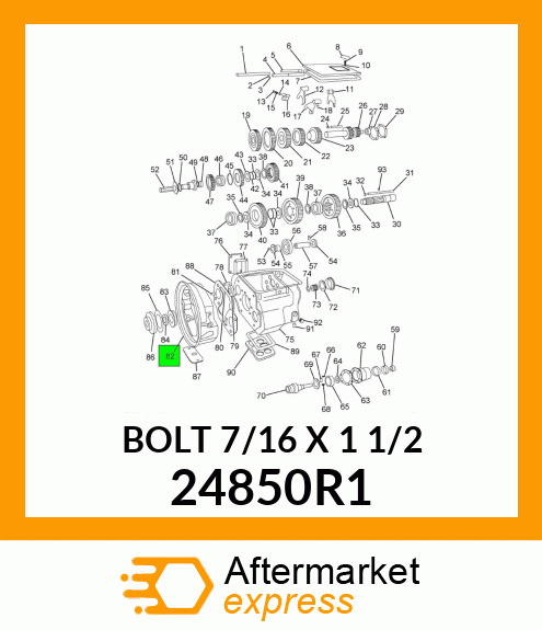 BOLT 7/16" X 1 1/2" 24850R1