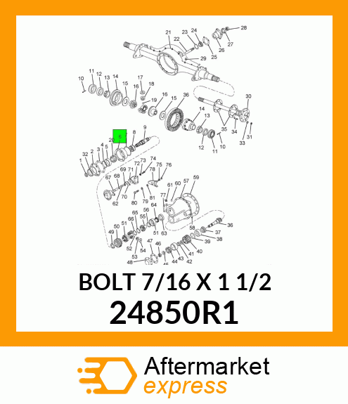 BOLT 7/16" X 1 1/2" 24850R1