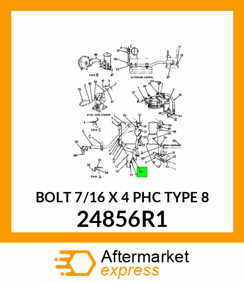 BOLT 7/16 X 4 PHC TYPE 8 24856R1