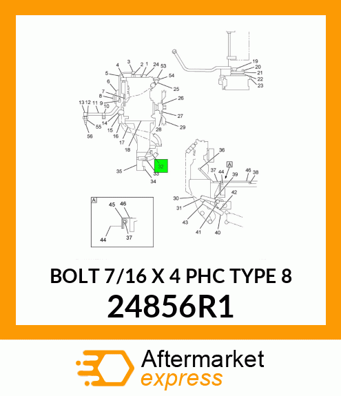 BOLT 7/16 X 4 PHC TYPE 8 24856R1