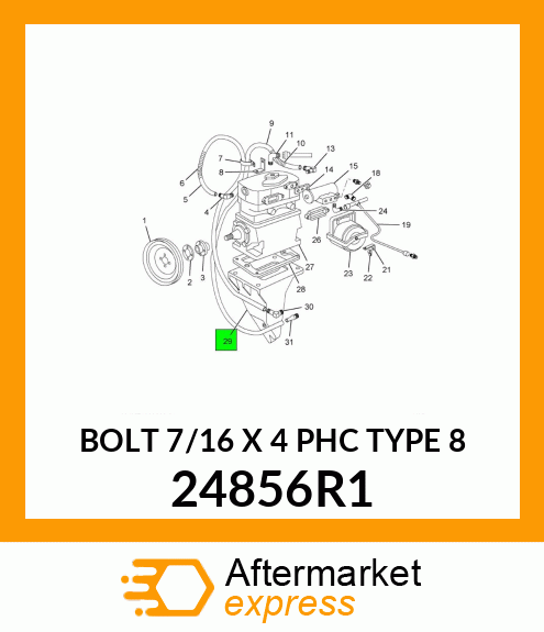 BOLT 7/16 X 4 PHC TYPE 8 24856R1