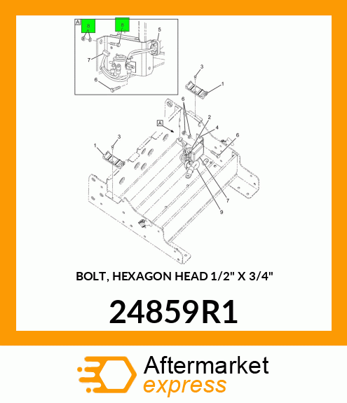 BOLT, HEXAGON HEAD 1/2" X 3/4" 24859R1