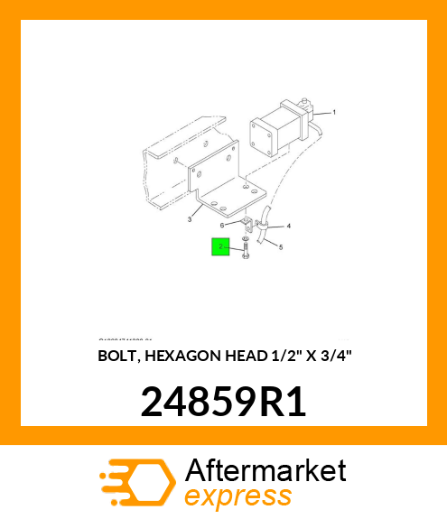 BOLT, HEXAGON HEAD 1/2" X 3/4" 24859R1