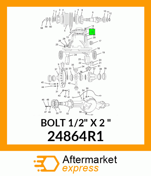 BOLT 1/2" X 2 " 24864R1