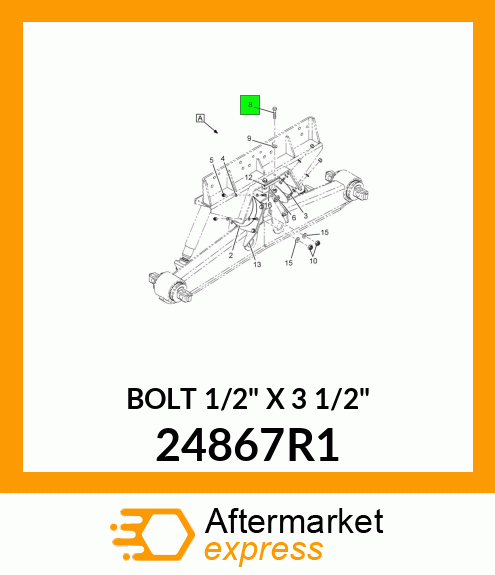 BOLT 1/2" X 3 1/2" 24867R1