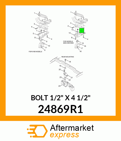 BOLT 1/2" X 4 1/2" 24869R1