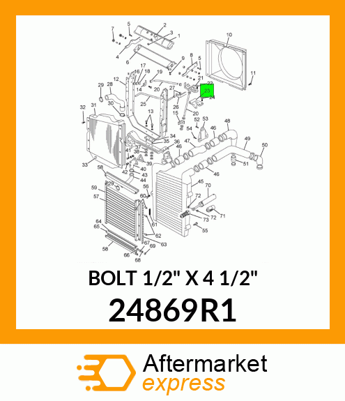 BOLT 1/2" X 4 1/2" 24869R1