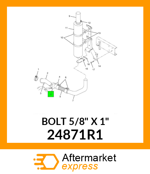 BOLT 5/8" X 1" 24871R1