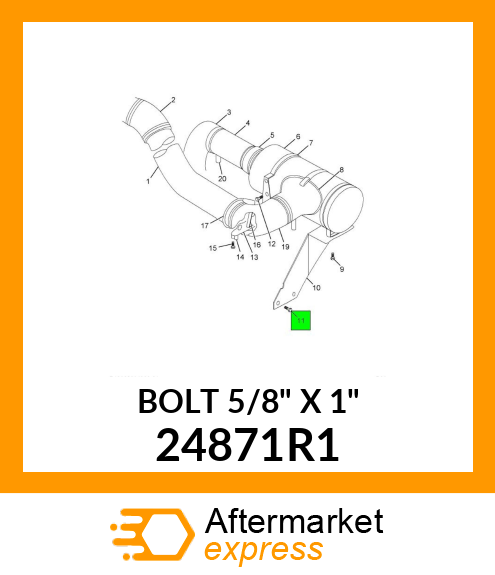 BOLT 5/8" X 1" 24871R1