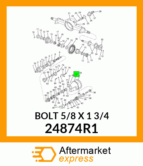 BOLT 5/8" X 1 3/4" 24874R1