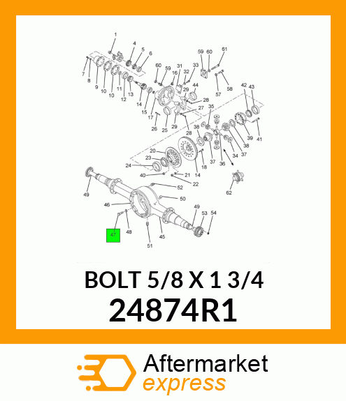 BOLT 5/8" X 1 3/4" 24874R1