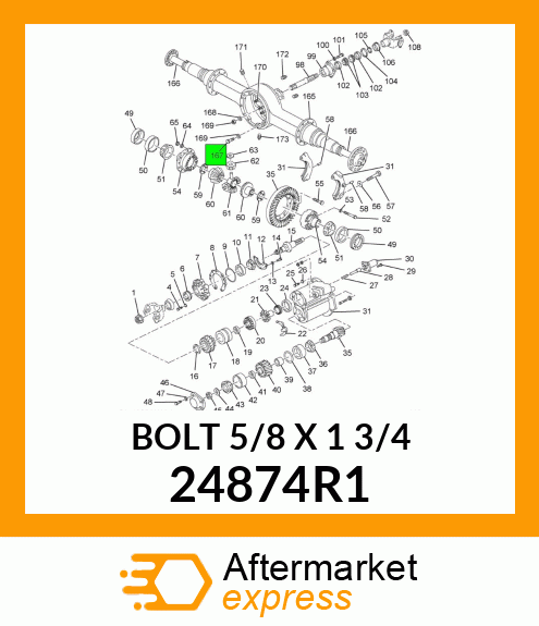 BOLT 5/8" X 1 3/4" 24874R1