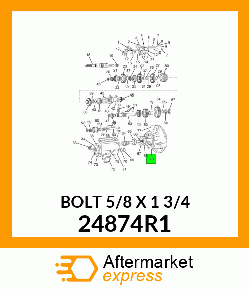 BOLT 5/8" X 1 3/4" 24874R1