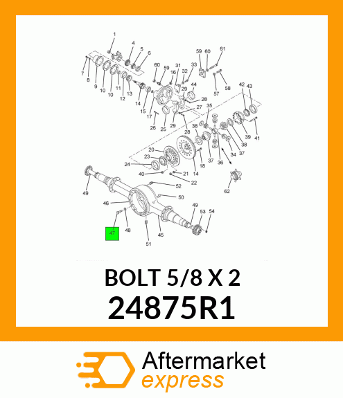 BOLT 5/8" X 2" 24875R1