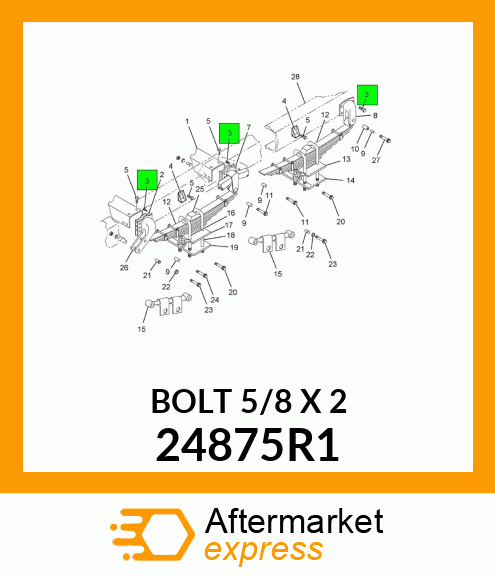 BOLT 5/8" X 2" 24875R1