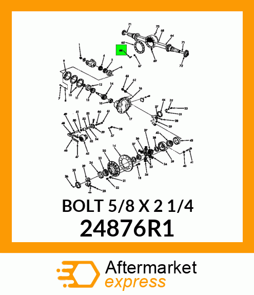 BOLT 5/8" X 2 1/4" 24876R1