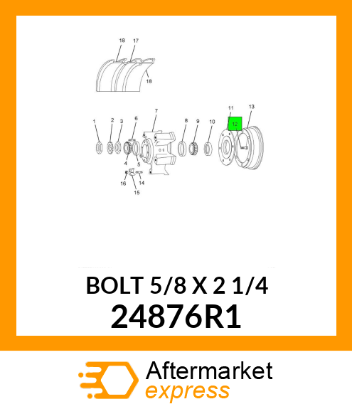 BOLT 5/8" X 2 1/4" 24876R1