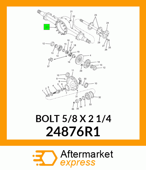 BOLT 5/8" X 2 1/4" 24876R1