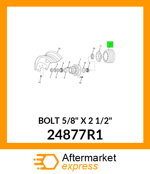 BOLT 5/8" X 2 1/2" 24877R1