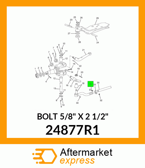 BOLT 5/8" X 2 1/2" 24877R1