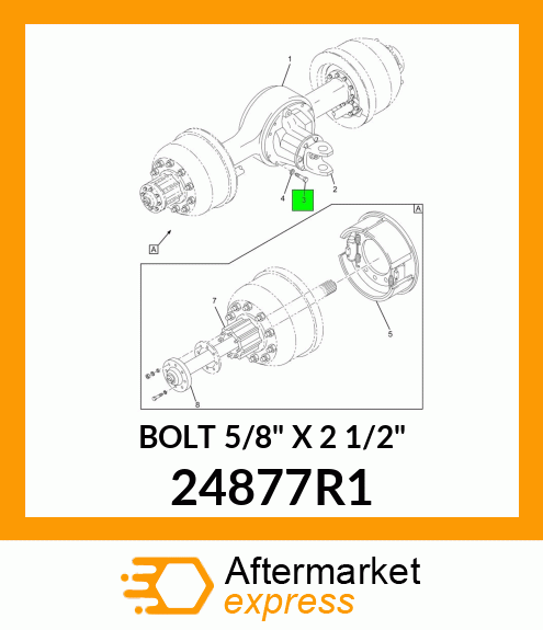 BOLT 5/8" X 2 1/2" 24877R1