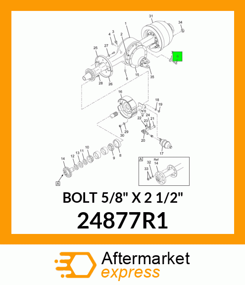 BOLT 5/8" X 2 1/2" 24877R1