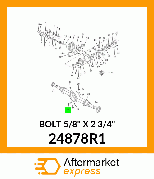 BOLT 5/8" X 2 3/4" 24878R1