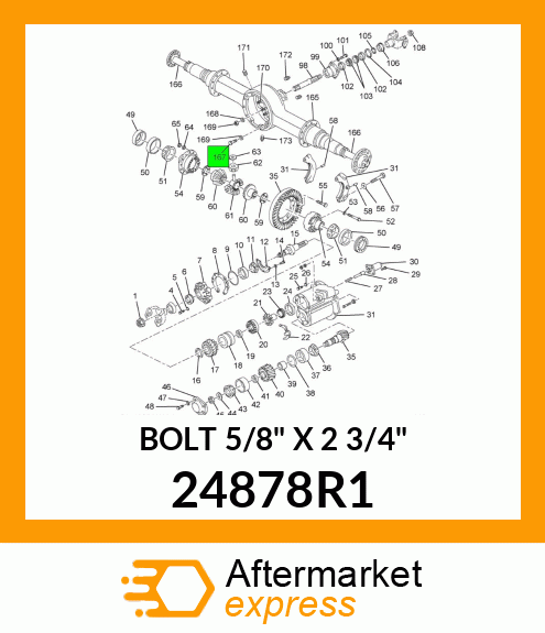 BOLT 5/8" X 2 3/4" 24878R1