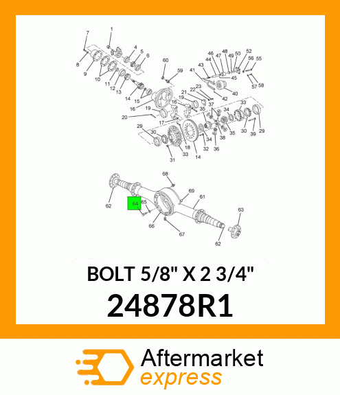 BOLT 5/8" X 2 3/4" 24878R1