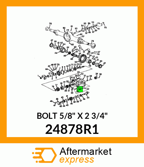 BOLT 5/8" X 2 3/4" 24878R1