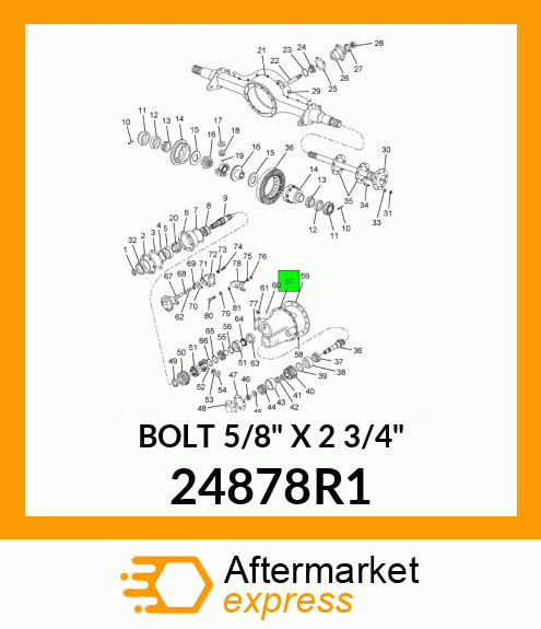 BOLT 5/8" X 2 3/4" 24878R1