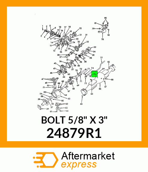 BOLT 5/8" X 3" 24879R1