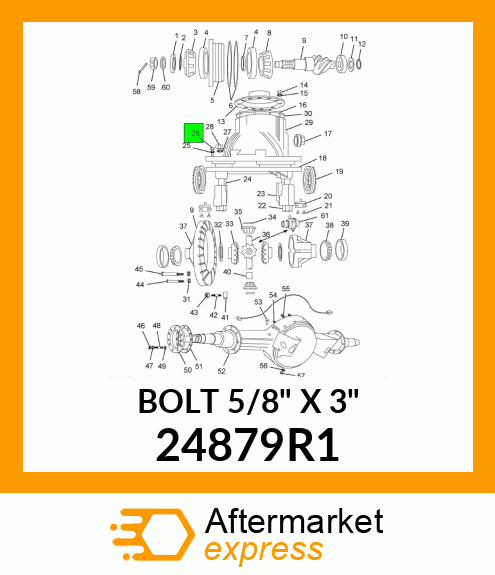 BOLT 5/8" X 3" 24879R1