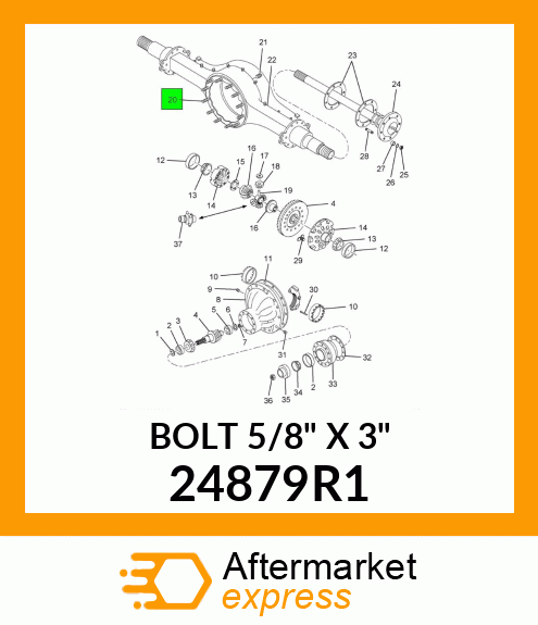 BOLT 5/8" X 3" 24879R1