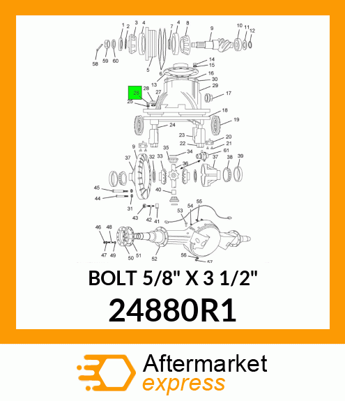 BOLT 5/8" X 3 1/2" 24880R1