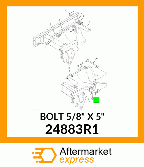 BOLT 5/8" X 5" 24883R1