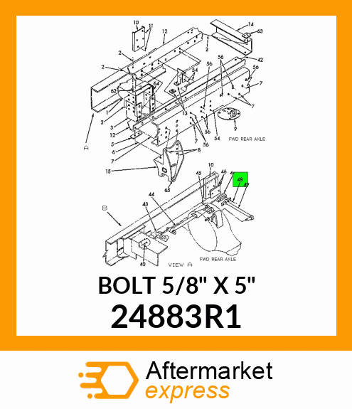 BOLT 5/8" X 5" 24883R1