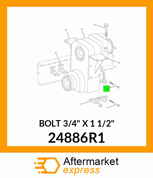 BOLT 3/4" X 1 1/2" 24886R1