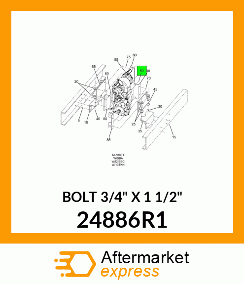 BOLT 3/4" X 1 1/2" 24886R1