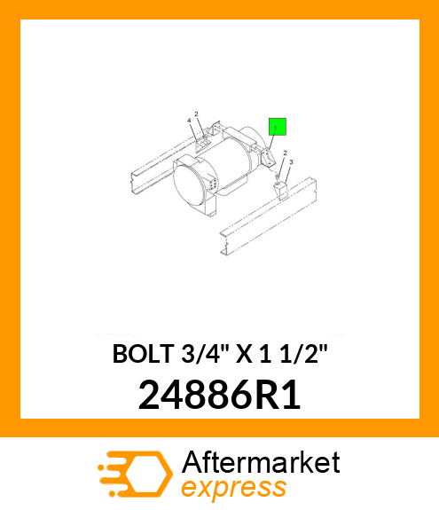 BOLT 3/4" X 1 1/2" 24886R1