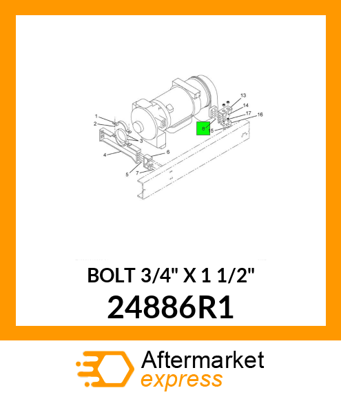 BOLT 3/4" X 1 1/2" 24886R1