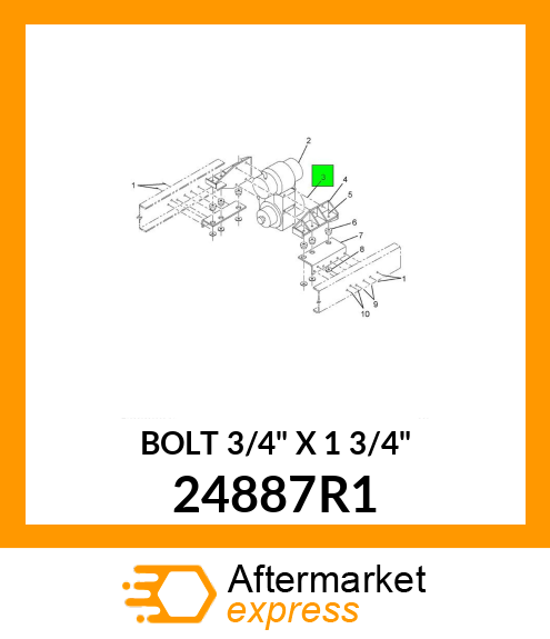 BOLT 3/4" X 1 3/4" 24887R1