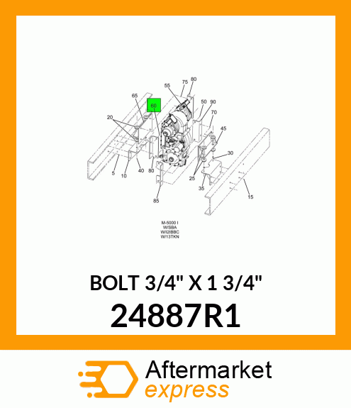 BOLT 3/4" X 1 3/4" 24887R1