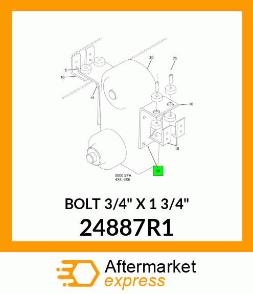 BOLT 3/4" X 1 3/4" 24887R1