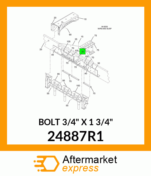 BOLT 3/4" X 1 3/4" 24887R1