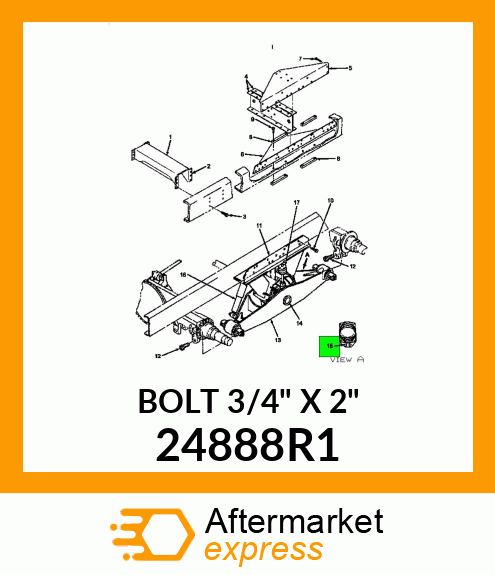 BOLT 3/4" X 2" 24888R1