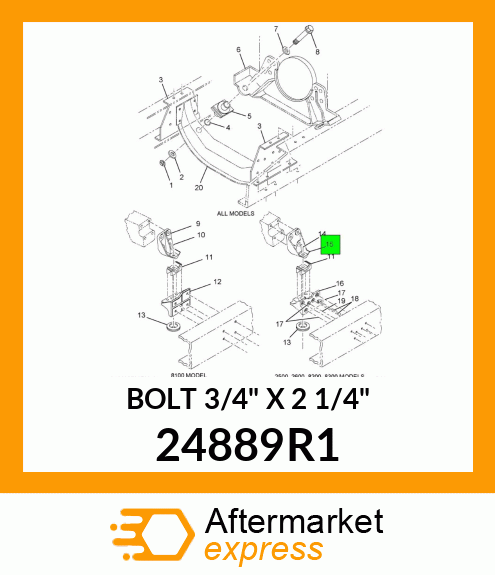 BOLT 3/4" X 2 1/4" 24889R1