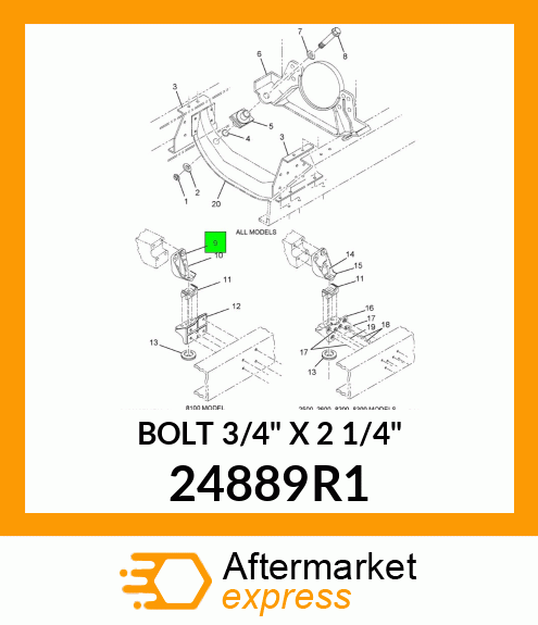 BOLT 3/4" X 2 1/4" 24889R1